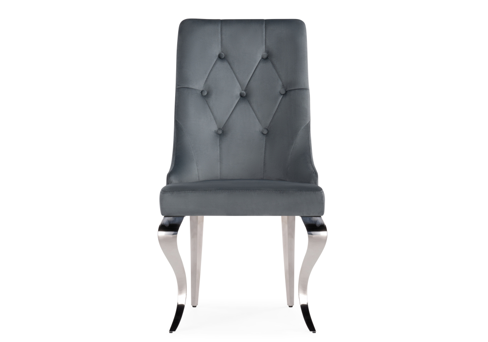 фото стул woodville viki dark grey / steel 15386 | 220svet.ru