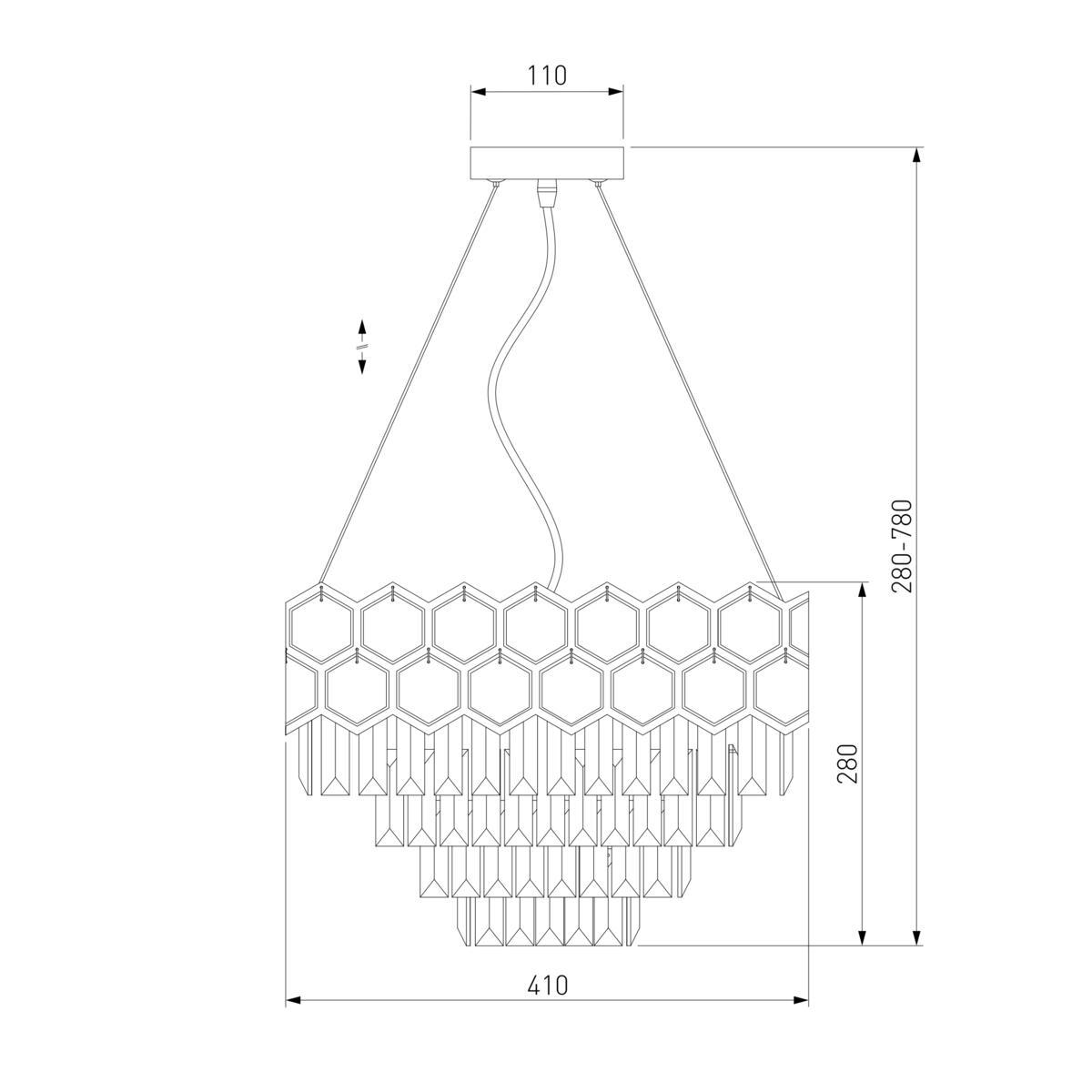 фото подвесная люстра eurosvet ariana 10124/5 золото/прозрачный хрусталь strotskis smart | 220svet.ru