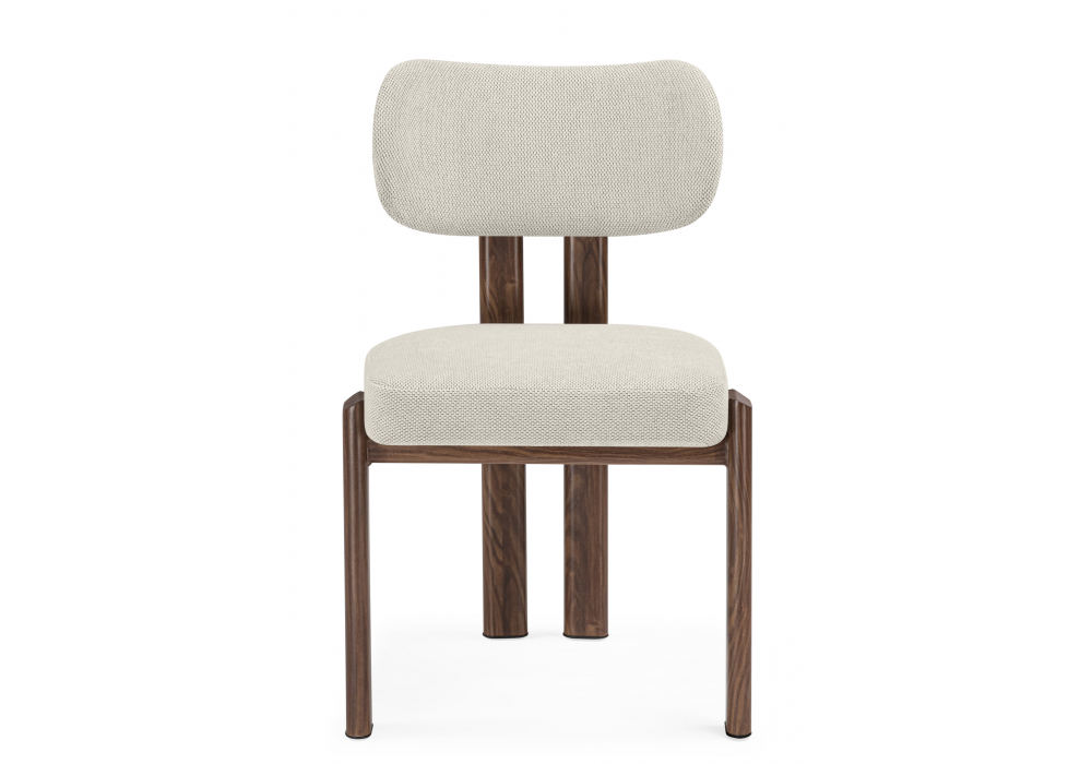 фото стул на металлокаркасе woodville bandi бежевый / орех 15942 | 220svet.ru