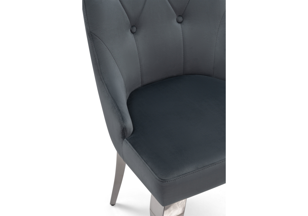 фото стул woodville viki dark grey / steel 15386 | 220svet.ru