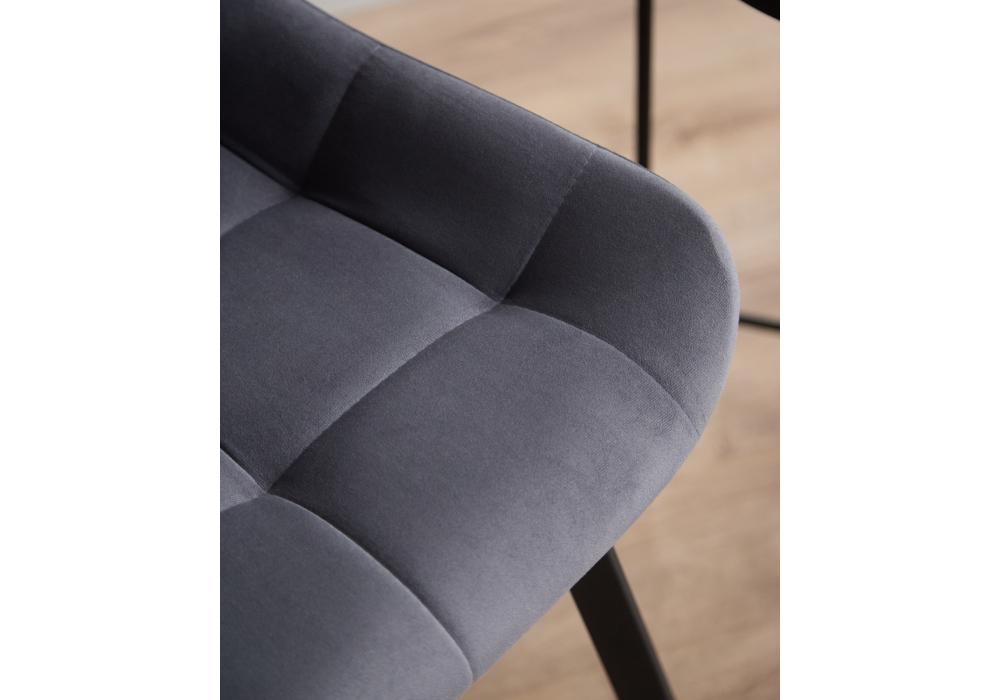 фото стул на металлокаркасе woodville челси п темно-серый (zd 995) / черный np 632459 | 220svet.ru