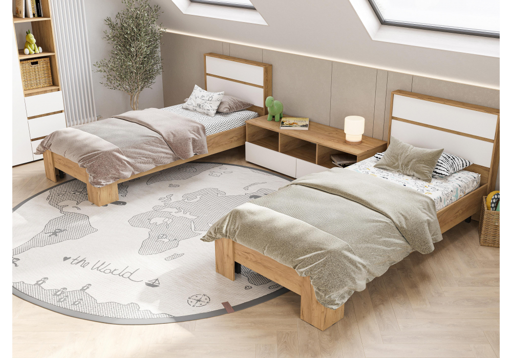 фото тв-тумба woodville элла белый / дуб крафт золото 547999 | 220svet.ru