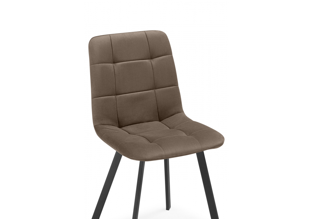 фото стул на металлокаркасе woodville чилли коричневый / черный 631644 | 220svet.ru