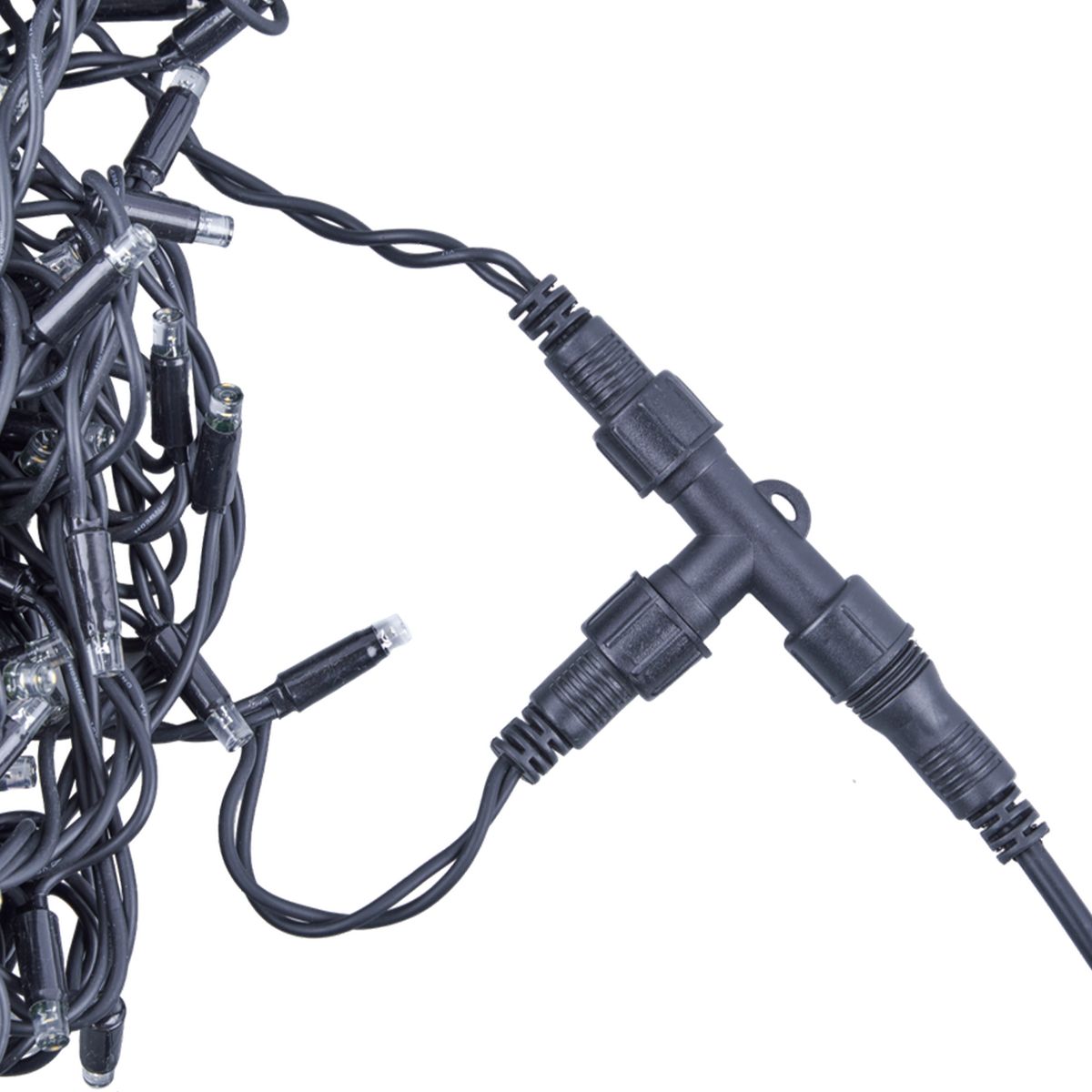 фото соединитель т-образный для гирлянд uniel utc-f90 y3 black ul-00013228 | 220svet.ru