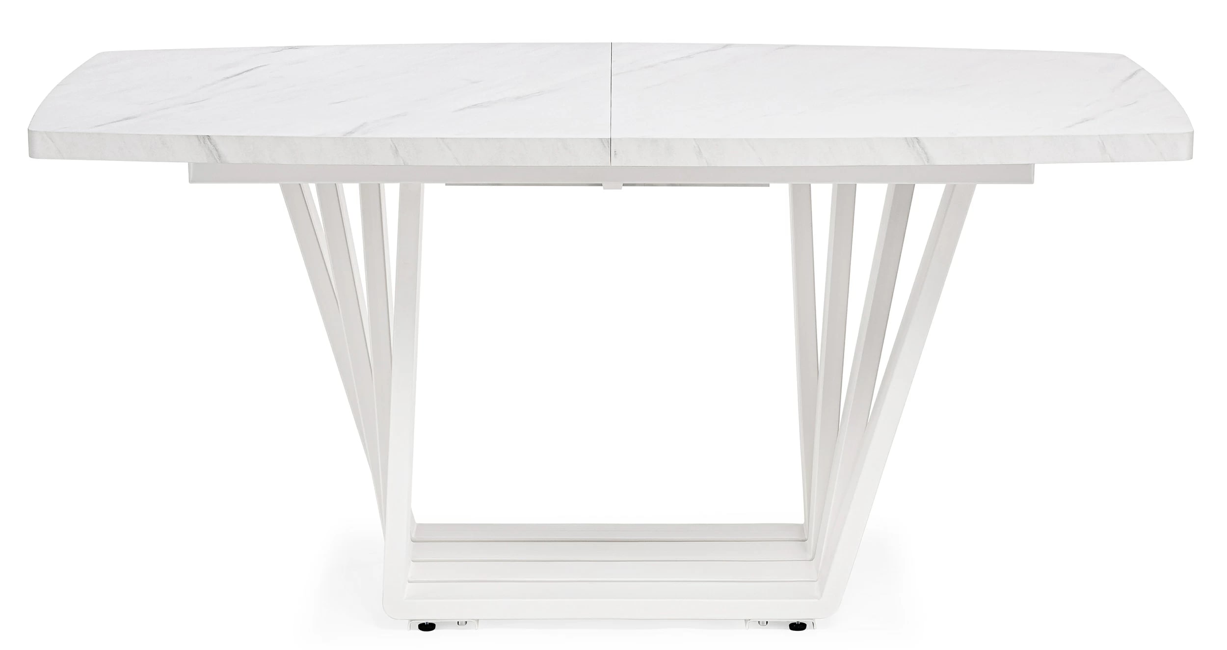 фото стол деревянный раздвижной woodville эудес мрамор леванто белый 551077 | 220svet.ru