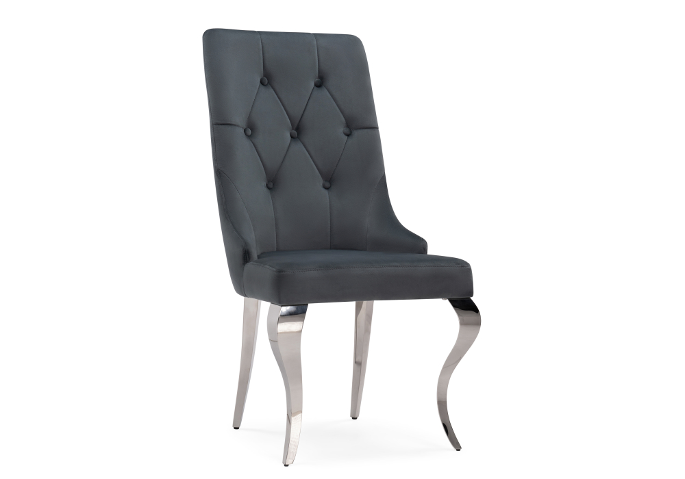 фото стул woodville viki dark grey / steel 15386 | 220svet.ru