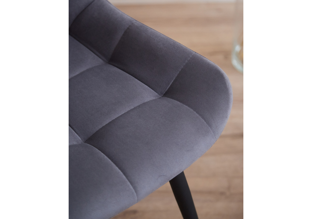 фото стул на металлокаркасе woodville челси к темно-серый (zd 995) / черный 632460 | 220svet.ru