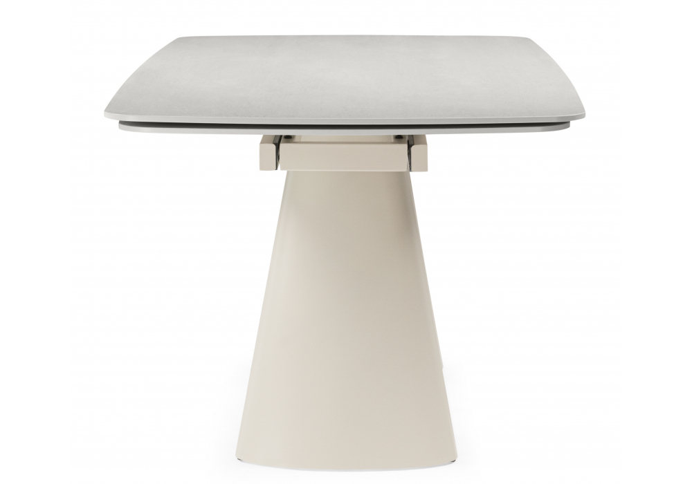 фото керамический стол раскладной woodville grig 165(240)x90 серо-бежевый 15859 | 220svet.ru