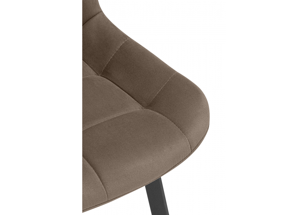 фото стул на металлокаркасе woodville челси коричневый / черный 632536 | 220svet.ru