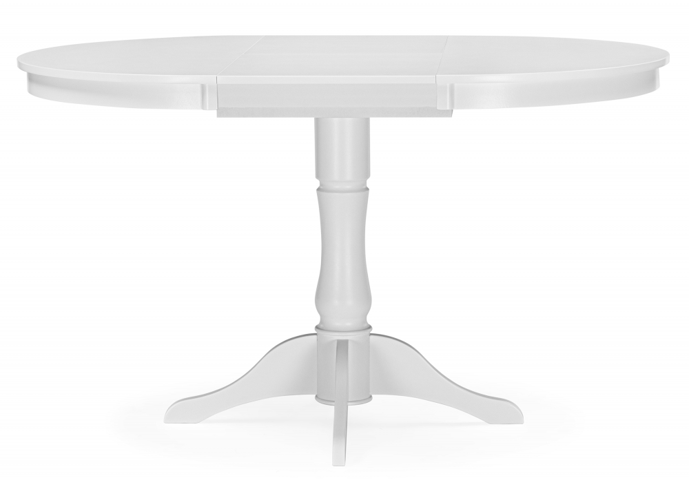 фото стол деревянный раскладной 90(130)x90 woodville амадей белый матовый 620601 | 220svet.ru