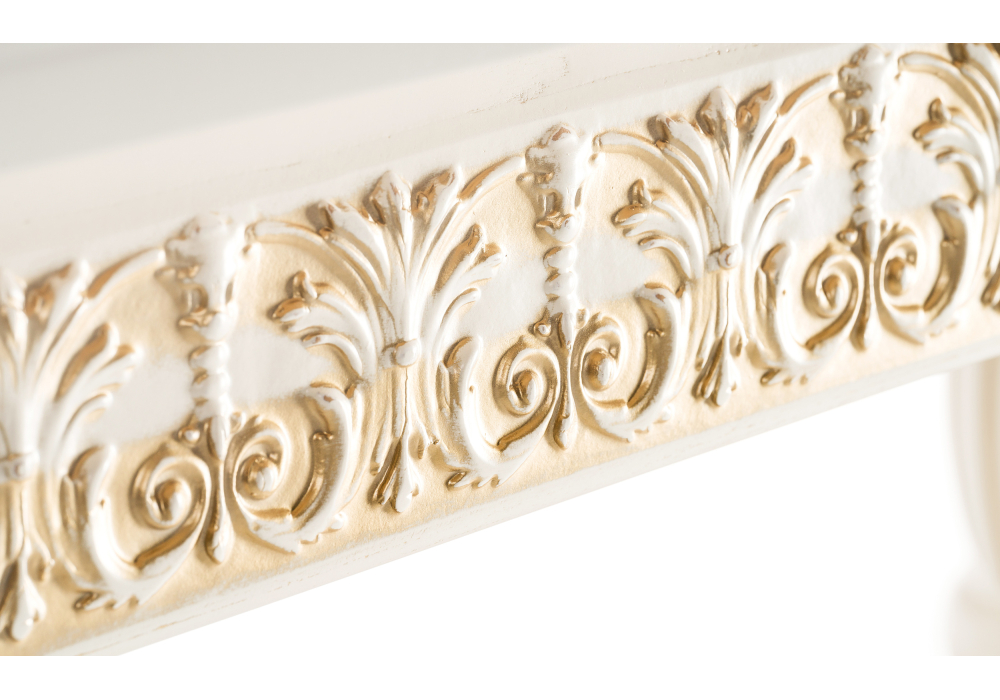 фото стол деревянный woodville морнит слоновая кость / золото 575482 | 220svet.ru