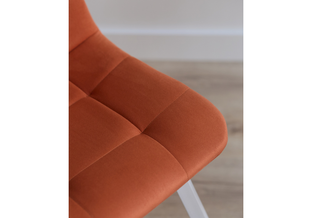 фото стул на металлокаркасе woodville чилли терракотовый / белый 631642 | 220svet.ru