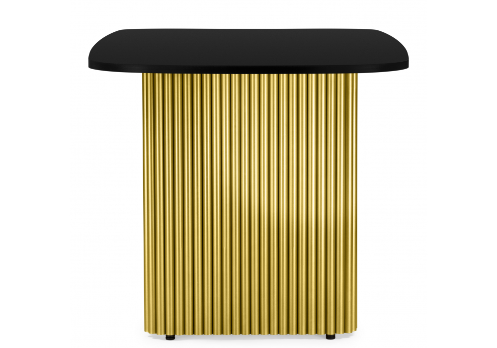 фото стол деревянный 180 х 90 woodville бавария b черная пленка шагрень / золото 620577 | 220svet.ru