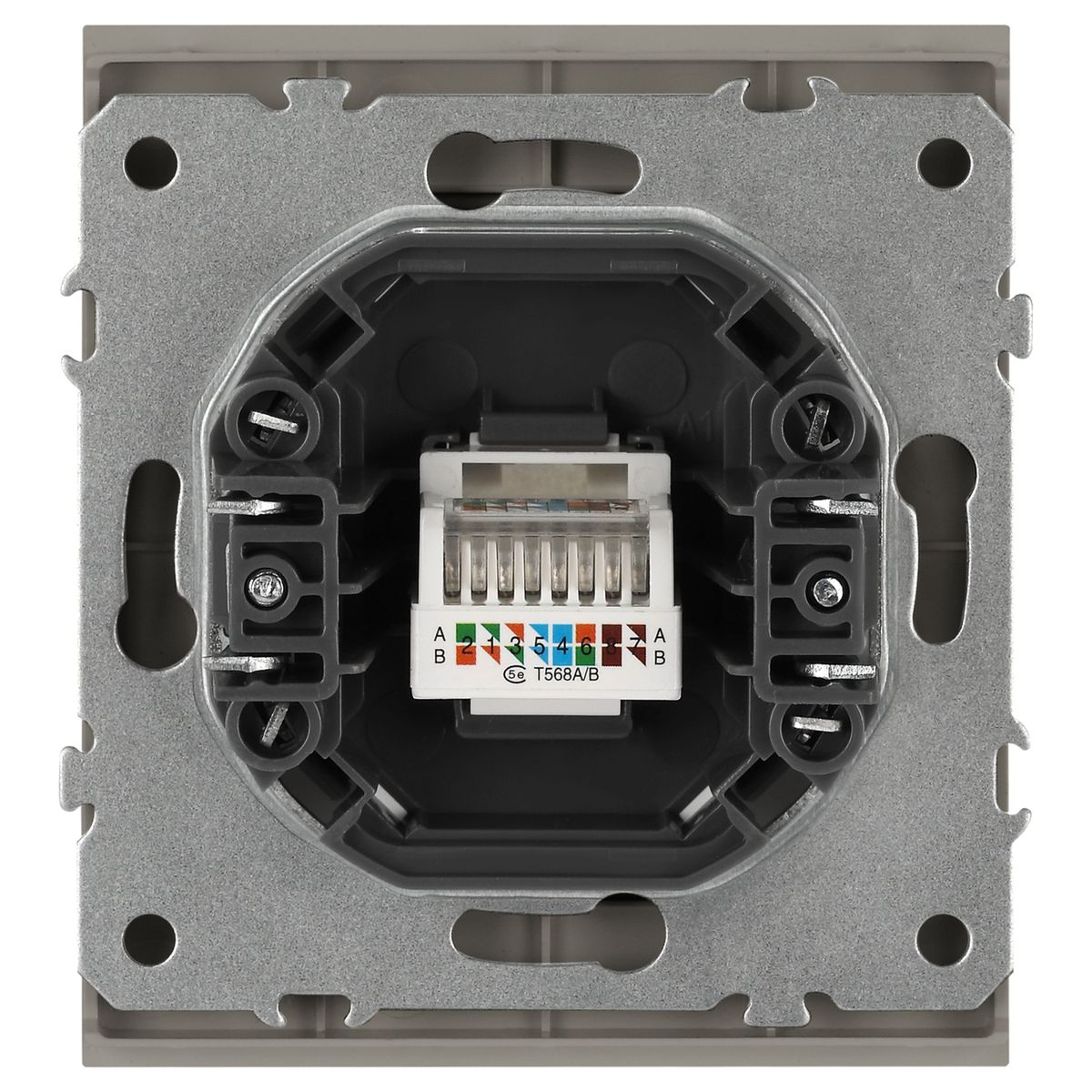 фото розетка эра arktik 16-3107-07 информационная rj45 титан б0070480 | 220svet.ru