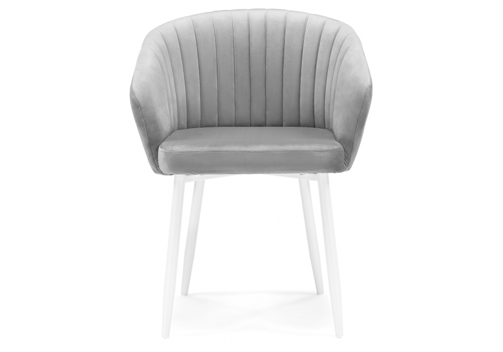 фото кресло woodville корсо светло-серое / белое 576744 | 220svet.ru