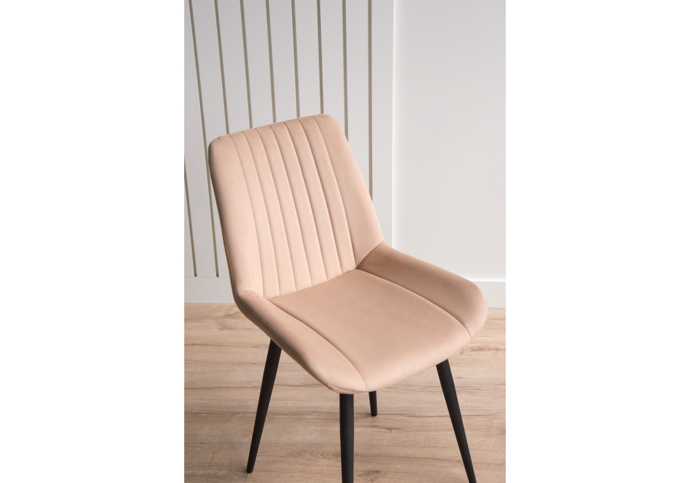 фото стул на металлокаркасе woodville седа бежевый (zd 210) / черный 632393 | 220svet.ru