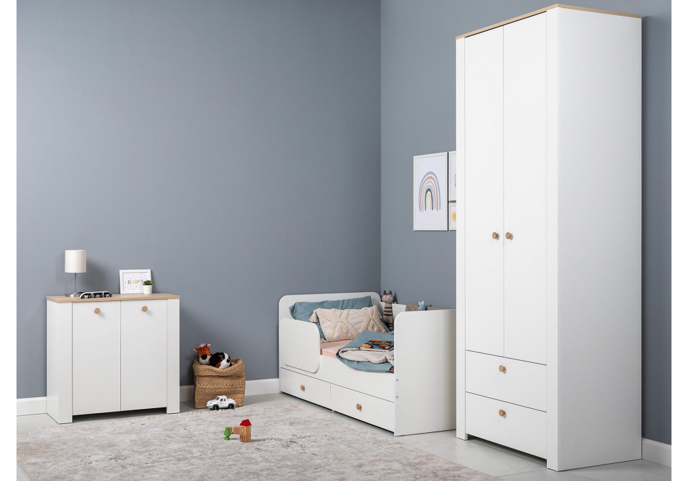 фото комод woodville джастин дуб белый exclusive ow d4430 564837 | 220svet.ru