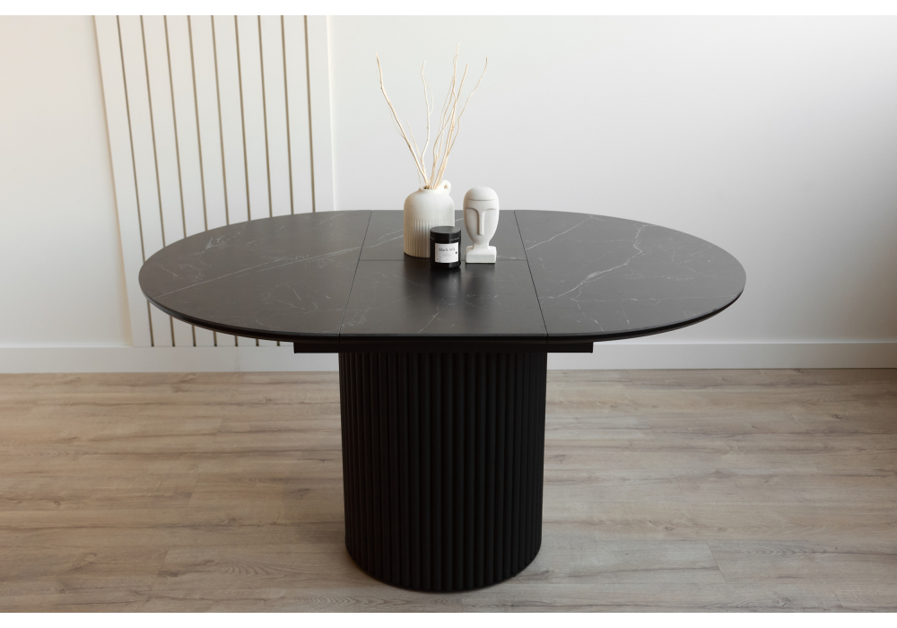 фото керамический стол раскладной woodville стивен 100(140) shakespeare black / черный 664920 | 220svet.ru