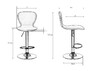Миниатюра фото стул барный dobrin elisa lm-2640-n_ch-m_el-white-11190 | 220svet.ru