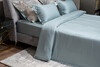 Миниатюра фото пододеяльник тенсель бирюзовый 145*210 garda decor 144hf-70613 | 220svet.ru