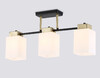 Миниатюра фото потолочная люстра на штанге ambrella light traditional loft tr tr303046/3 bk/gd | 220svet.ru