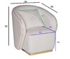 Миниатюра фото кресло кремовый garda decor 102an-kres-8411-kre | 220svet.ru
