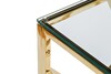 Миниатюра фото стол журнальный прозр.стекло/золото garda decor gy-et2051214gold | 220svet.ru