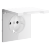 Миниатюра фото накладка для розетки с заземлением, защитными шторками и крышкой voltum s70 vls000801 (белый глянцевый) | 220svet.ru