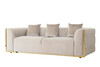 Миниатюра фото диван трехместный garda decor 102an-div-9173-beg | 220svet.ru