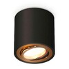 Миниатюра фото комплект накладного светильника ambrella light techno spot xs7532004 sbk/pyg черный песок/золото желтое полированное (c7532, n7004) | 220svet.ru