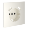 Миниатюра фото накладка для розетки с заземлением и защитными шторками, с usb a+a voltum s70 vls000913 (хлопок) | 220svet.ru