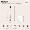 Миниатюра фото подвесной светодиодный светильник maytoni sintesi p090pl-l12ch3k | 220svet.ru