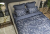 Миниатюра фото пододеяльник принт тенсель магнолия cиний 220*200 garda decor 144hf-10412 | 220svet.ru