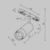 Миниатюра фото трековый магнитный светодиодный светильник maytoni focus zoom tr212-1-12wtw-dd-z-b | 220svet.ru