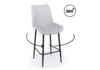 Миниатюра фото барный стул вращающийся woodville седа 360 светло-серый (zd 960) / черный 632587 | 220svet.ru