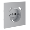 Миниатюра фото накладка для розетки с заземлением и защитными шторками, с usb a+a voltum s70 vls000916 (серый) | 220svet.ru