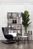 Миниатюра фото стеллаж стекло черн./серебро garda decor 13rxsh3052-silver | 220svet.ru