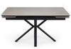 Миниатюра фото керамический стол раскладной 120(180)х80 woodville старлайт carmen light grey / черный 622890 | 220svet.ru
