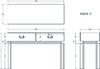 Миниатюра фото консоль 2 ящика белая/хром garda decor kfg070-ni | 220svet.ru