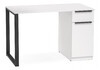 Миниатюра фото письменный стол woodville бэтти лофт 116х60х75 белый / черный матовый 564718 | 220svet.ru