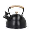 Миниатюра фото чайник со свистком чёрный la cafetière с деревянной ручкой, 1,6 л kitchen craft | 220svet.ru