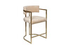 Миниатюра фото стул полубарный велюр garda decor 76ar-603gold-bg | 220svet.ru