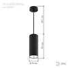 Миниатюра фото подвесной светильник эра pl12 gx53 bk/sl б0048544 | 220svet.ru