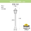 Миниатюра фото садовый светильник-столбик fumagalli mizar.r/anna e22.151.000.axe27 | 220svet.ru