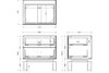 Миниатюра фото тумба 2 ящика белая/хром garda decor kfg085-ni | 220svet.ru