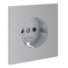 Миниатюра фото накладка для розетки с заземлением и защитными шторками voltum s70 vls000716 (серый) | 220svet.ru
