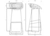 Миниатюра фото набор 4шт стул барный dobrin frank lmzl-pp775a-n_m_p-gr-03-12297 | 220svet.ru