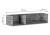 Миниатюра фото полка настенная woodville iris дуб вотан / черный муар 406524 | 220svet.ru