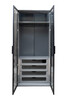 Миниатюра фото шкаф двухдверный с выдвижными ящиками garda decor gd-10012/1-6(тонировка) | 220svet.ru
