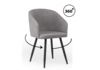 Миниатюра фото стул на металлокаркасе поворотный woodville монер 360 темно-серый (glory 20) / черный 632667 | 220svet.ru